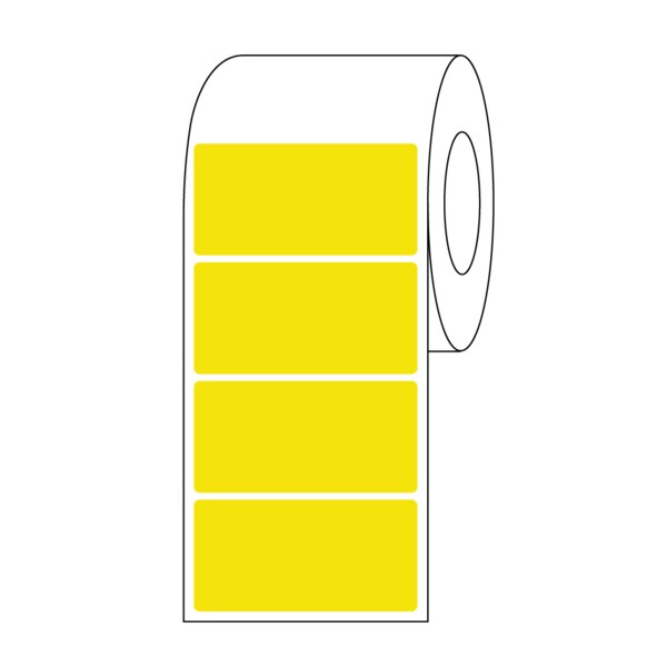 Thermal Jacket Labels 2" x 4" Yellow